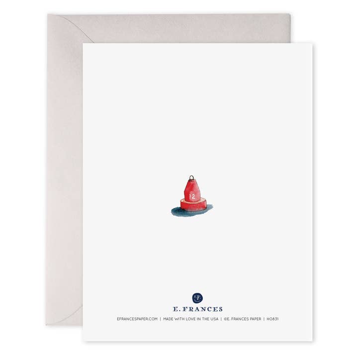 E. Frances Paper - Wholesale Christmas Card - Holiday Sailboat Card | Christmas Card (Boxed Set of 6)2