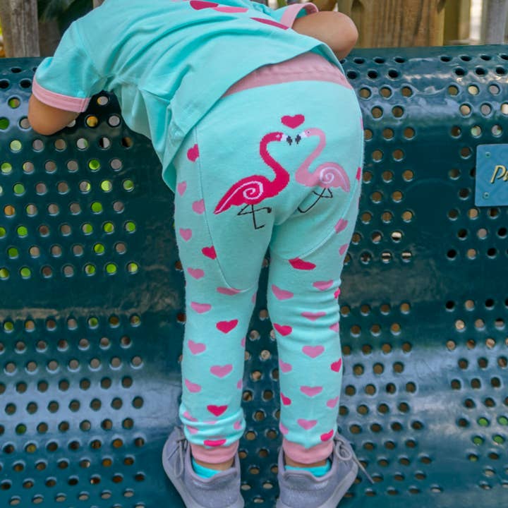 Flamingo Cotton Baby and Toddler Leggings for wholesale by Doodle Pants