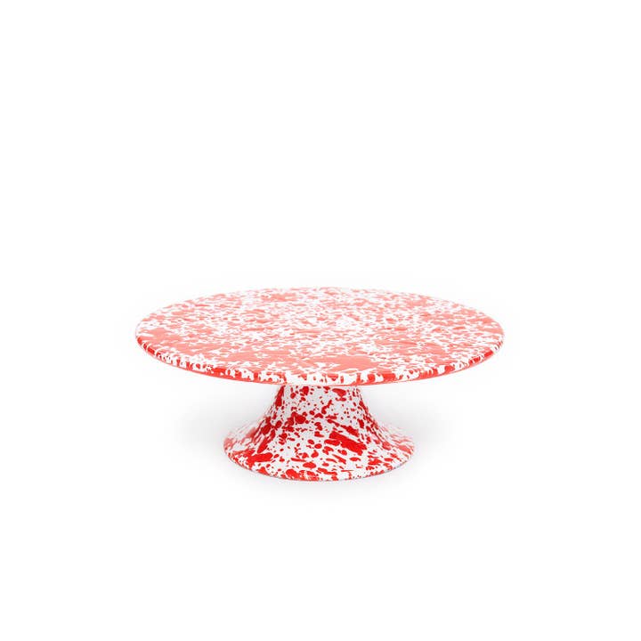 Crow Canyon Home - Wholesale Cake Stand - Splatter Enamelware Cake Stand
