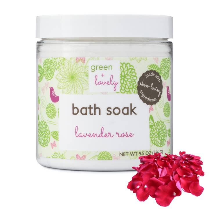 Lavender Rose Bath Soak - Valentine's Day for wholesale by green + lovely