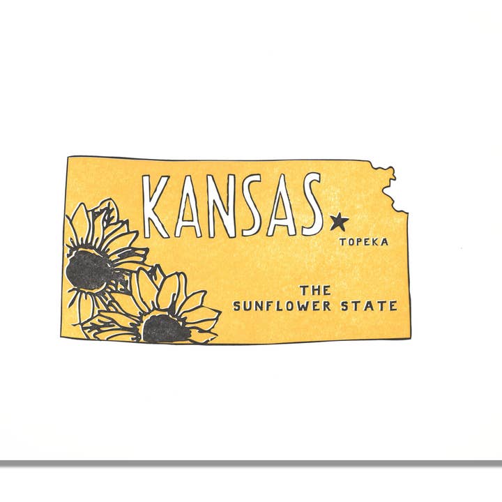 Kansas State Print: Solsikke stat for engroshandel hos Power and Light Press