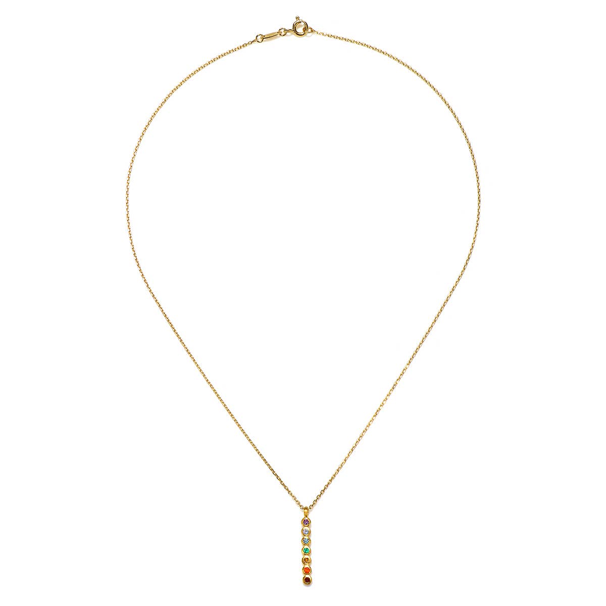 Satya Jewelry - Vente Colliers à pendentif - Collier en bâton de chakra multicolore1