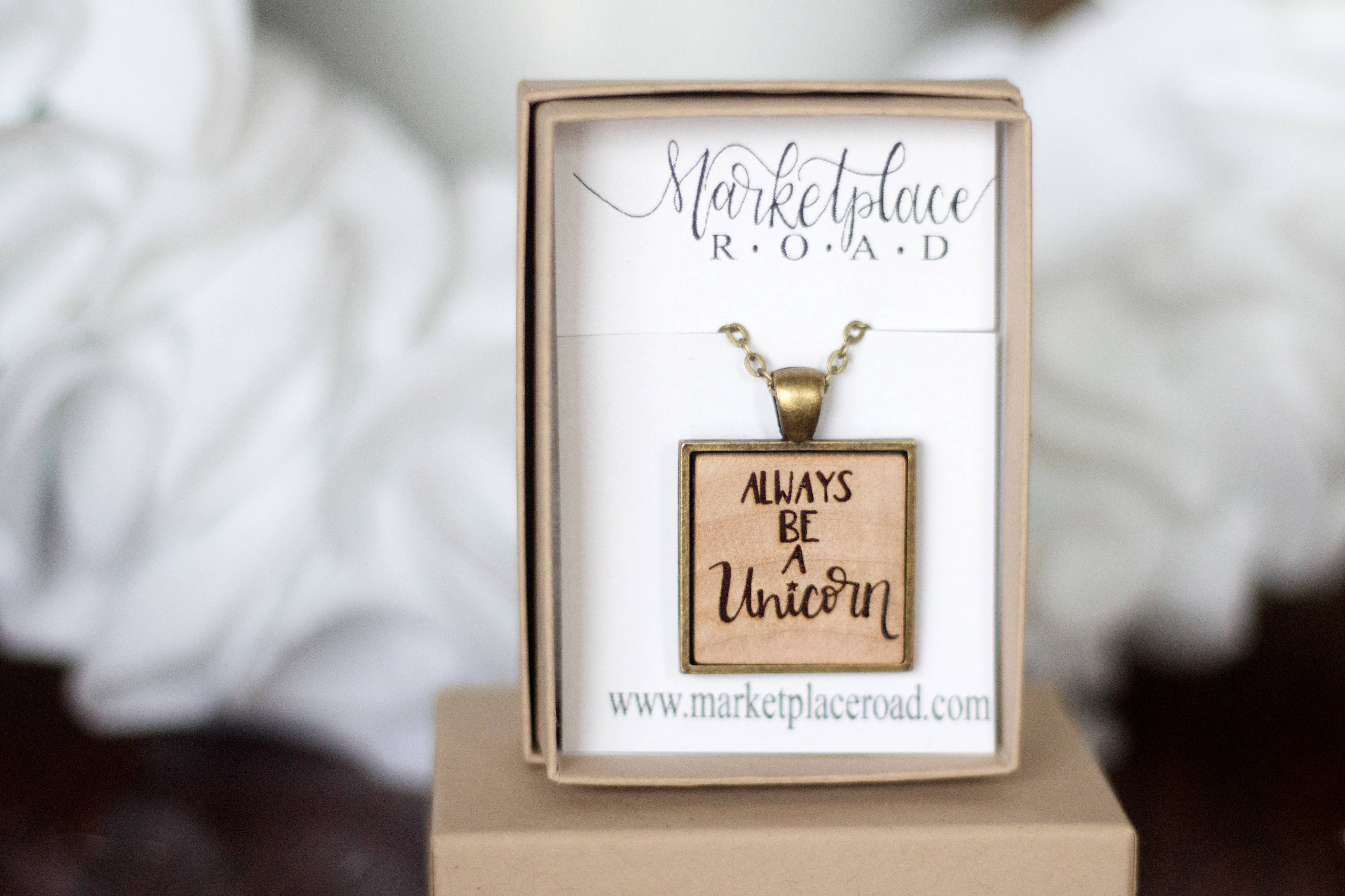 Little Allegory - Wholesale Pendant/Charm Necklace - Always Be a Unicorn Necklace10