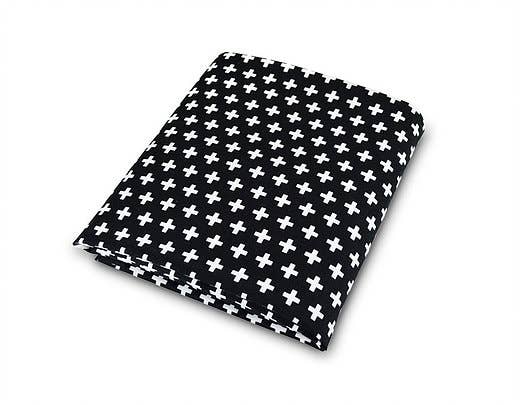 Olli+Lime - Wholesale Cot/Crib Sheets - Cross Crib Sheet - Black0