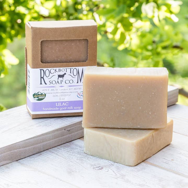 Lilac Goat Milk Soap for wholesale by Rock Bottom Soap