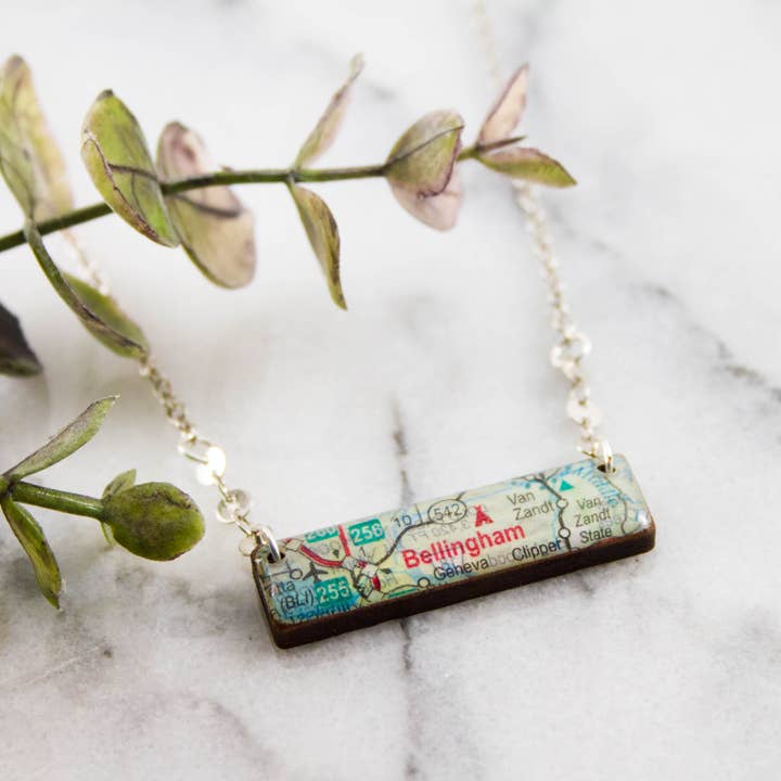 No Man's Land - Wholesale Pendant/Charm Necklace - My Hometown Custom Vintage Map Necklace.