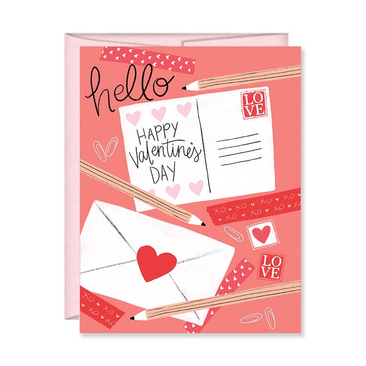 Happy Valentine's Day — A2-Karte zum Valentinstag für den Großhandel von Pen & Paint