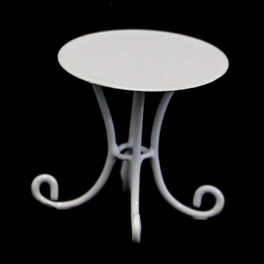 Home Kreation by KK dba Kraft Klub - Wholesale Side Table - HANDMADE WHITE MINI MINI SOLID ROUND TABLE 1.2"X1.2"X1.3"0