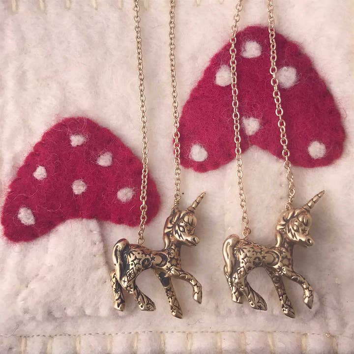 Anomaly Jewelry - Wholesale Pendant/Charm Necklace - Tattooed Unicorn Necklace