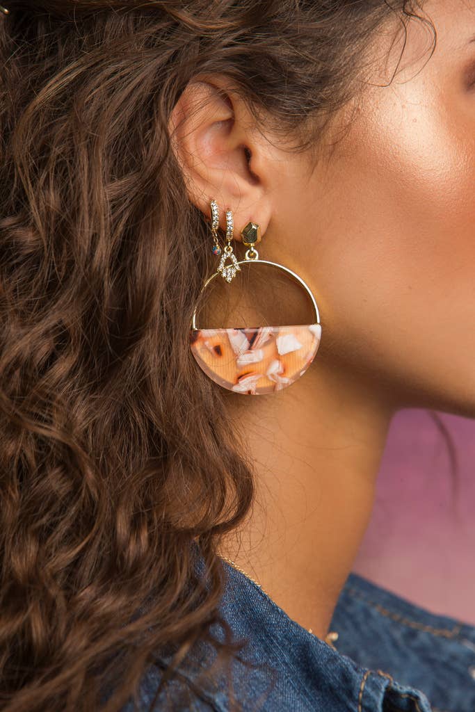 Rory Ashton Jewelry - Wholesale Hoop Earrings - Tortoise Earring - Whiskey Sour2