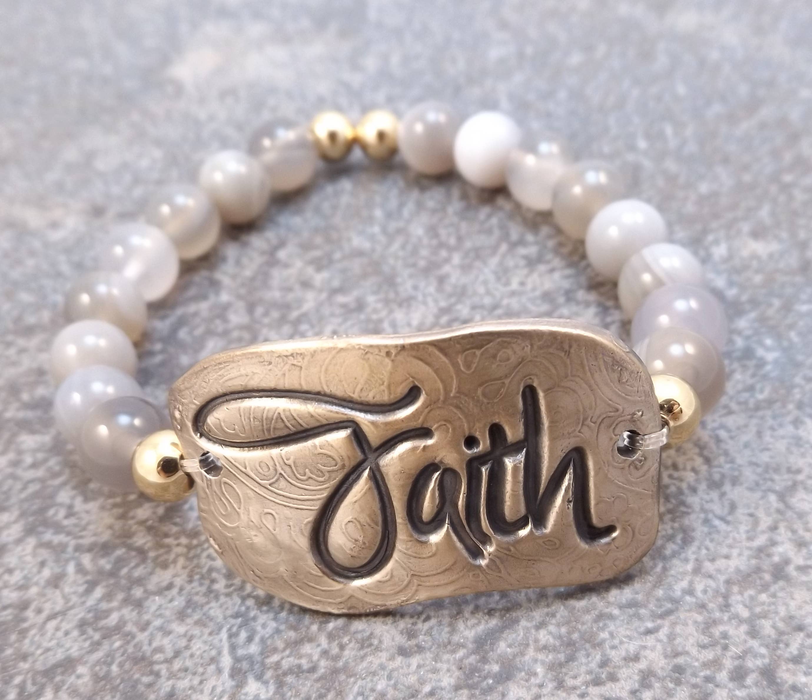 Felicity Jewelry Designs – wholesale Beaded bracelet – Faith  Inspiration Stretch Bracelet2