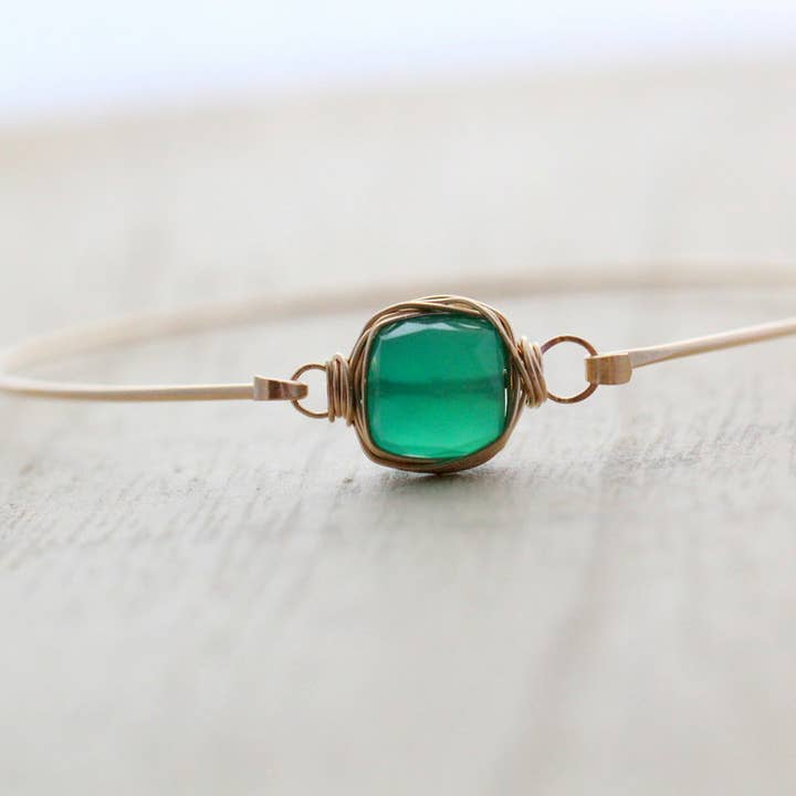 Gemstone Stacking Bracelet - Onyx for wholesale by Saressa Designs