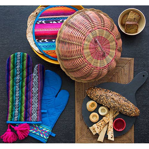 Casa Amarosa - Wholesale Bread/tortilla - Yellow Arrow Flat Tortilla Warmer-10 Inches5