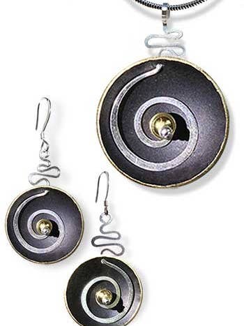 Hypnotic Set - Black with Gold Bead for wholesale by LeDanse Limited Edition Jewelry