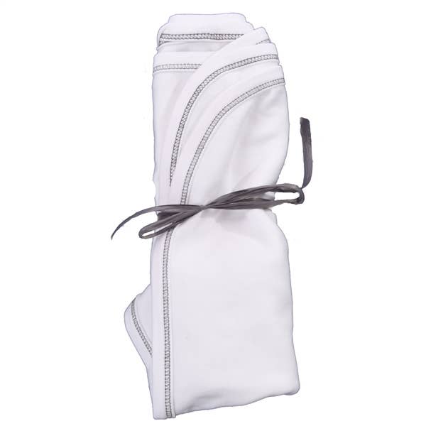 Organic Swaddle Blanket for Baby - Grey & White for wholesale by Our Green House