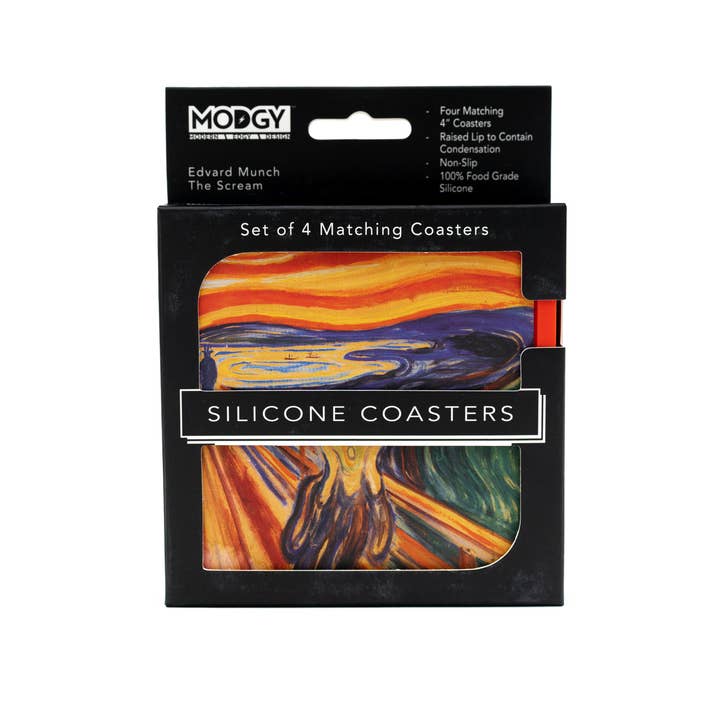 Modgy - Wholesale Coasters - Silicone Coaster Set (4 Per Box) - The Scream5