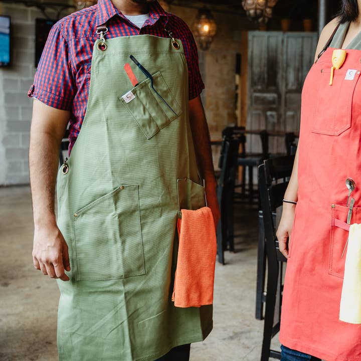 Chef's Satchel – wholesale Apron – Handmade Basil apron6