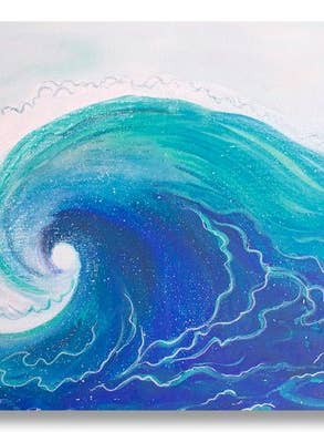 Surf Wave Art Print for wholesale by Mangoseed
