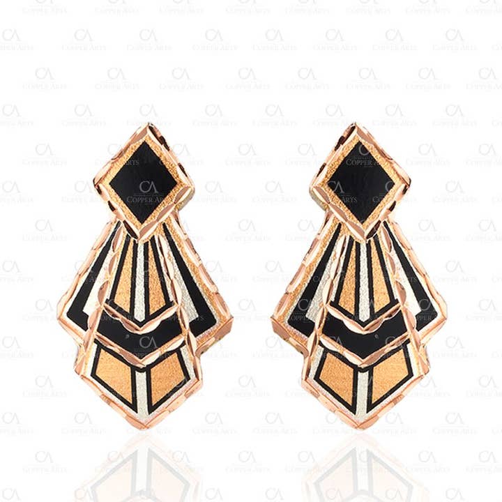 SL 608 Art Deco Stud Earrings for wholesale by COPPER ARTS INC.
