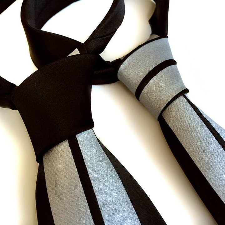 Cyberoptix Tie Lab - Wholesale Necktie - Men's - Racing Stripes: Le Mans First Place Microfiber Necktie3