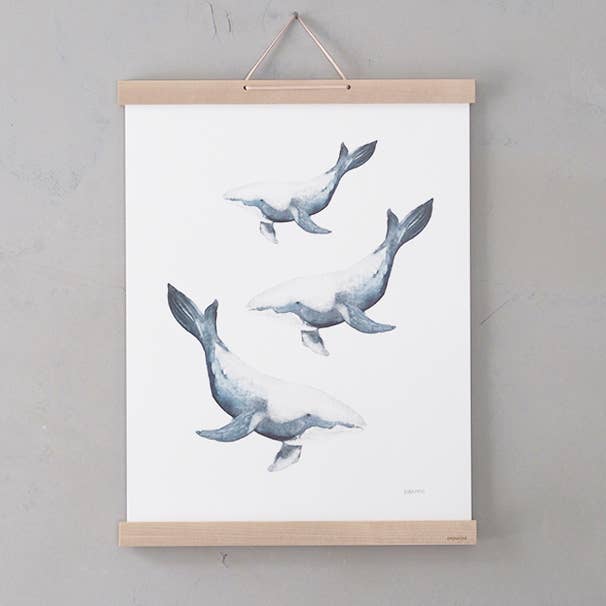 Papurino - Vente Affiche d'art - Affiche : Baleines1