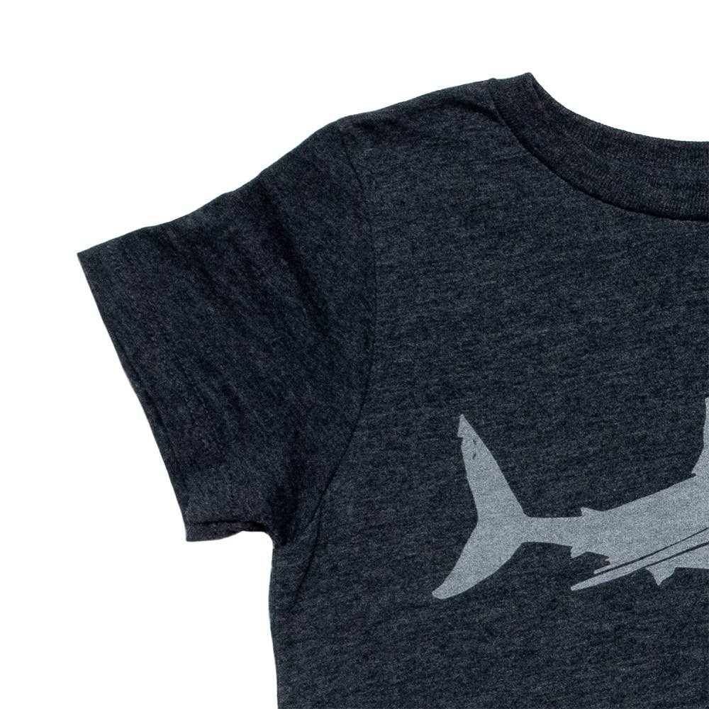 Cinder + Salt - Wholesale Screen Printed T-Shirt - Kids - Kids Great White Shark Tee1