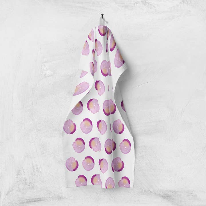 Maui Moon Tea-Towel — Pink for wholesale by Housse Studio