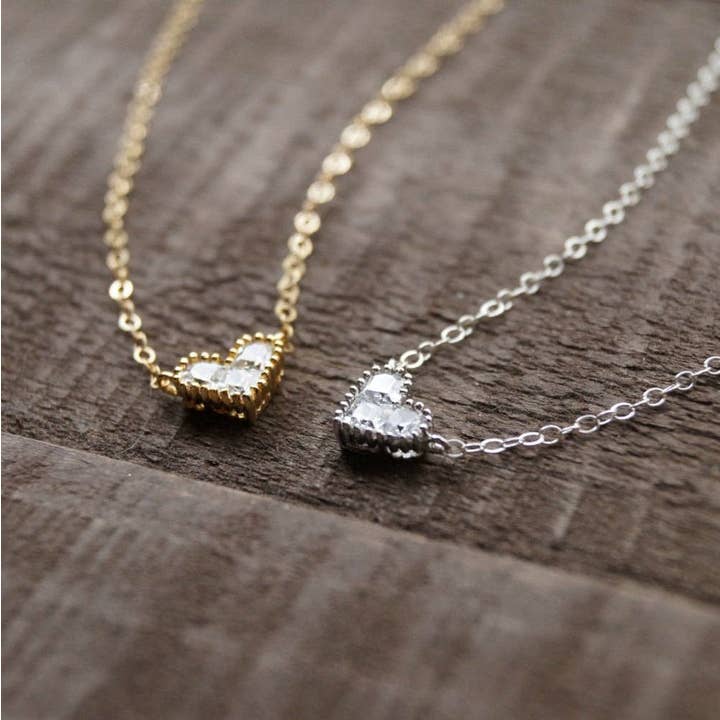 Wander + Lust Jewelry - Wholesale Pendant/Charm Necklace - Sterling Silver Heart Necklace