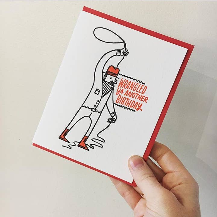 Bench Pressed - Wholesale Birthday Card - Wrangled You Another Cowboy Birthday Card1