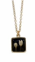 Shari Dixon - Wholesale Pendant/Charm Necklace - Veronica Bud Black Sm Sq On Chain0