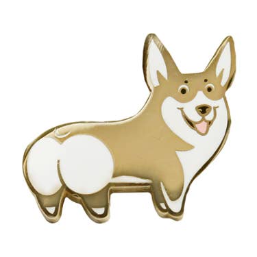 Corgi Dog Enamel Pin for wholesale by Lili Chin Art