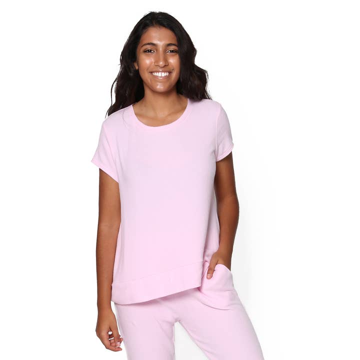 Comfort Collection- The Cap Sleeve T-PINK för wholesale av La Cera