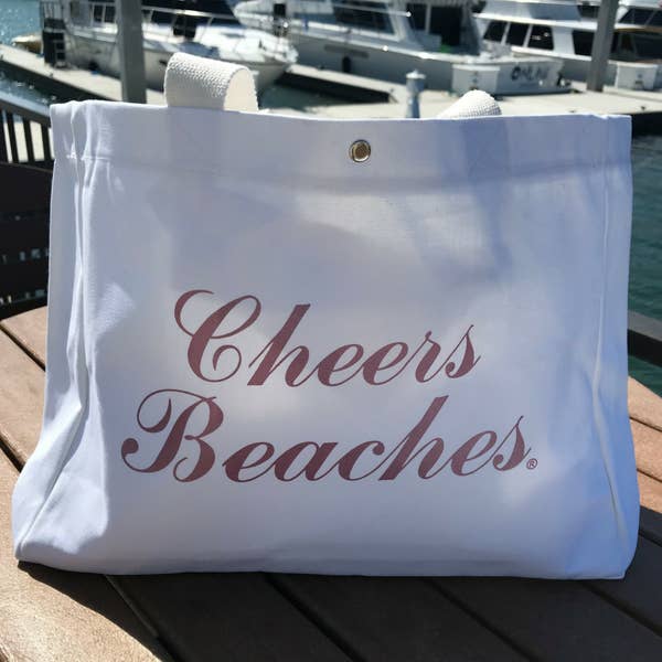 Cheers Beaches Tote: Metalic Pink voor wholesale door Cheers Beaches