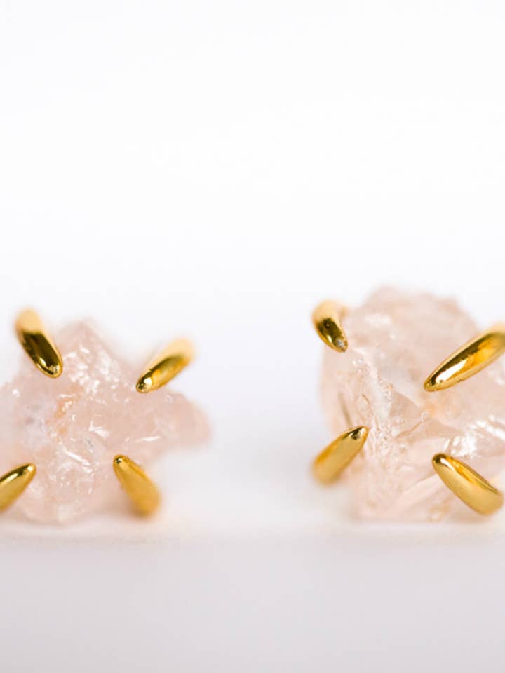 Clous sirène Quartz Rose pour la vente par Look For The Butterflies