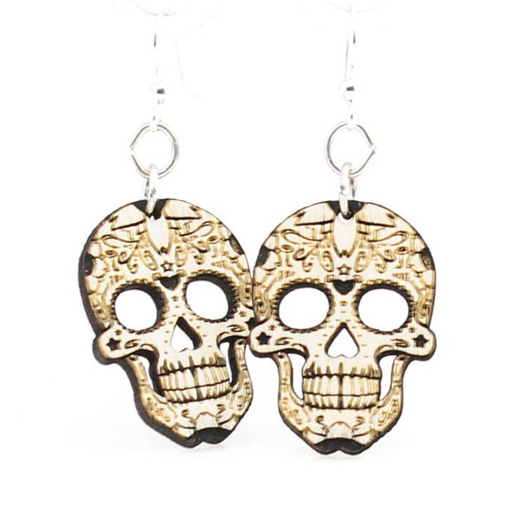 Blossom Sugar Skulls Oorbellen voor wholesale door Green Tree Jewelry