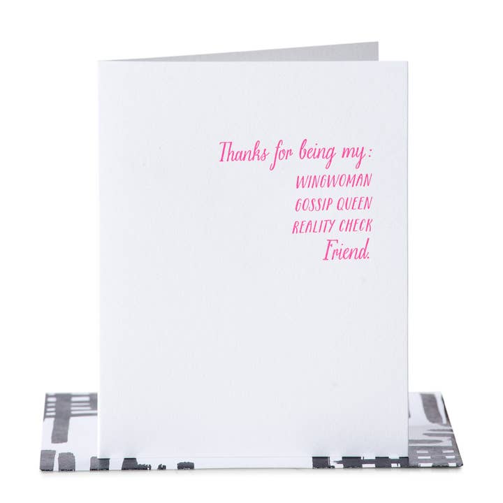 Paper Epiphanies - Wholesale Friendship Card - Wing Woman Gossip Buddy Friend1