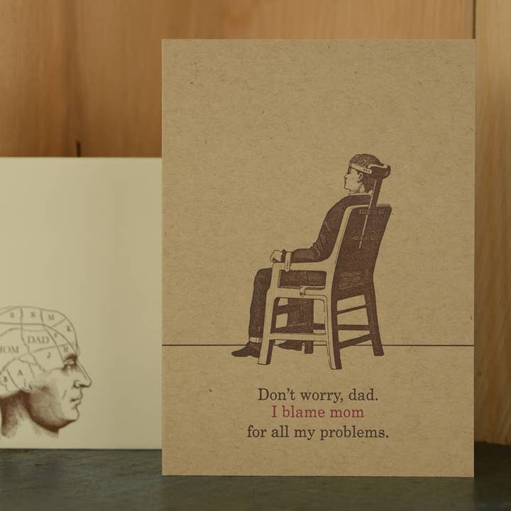 Blame Mom Card for wholesale by Oddball Press LLC