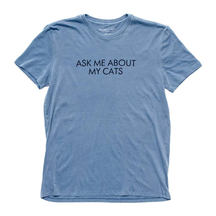 Fråga mig om mina katter herrtröja för wholesale av Cinder + Salt