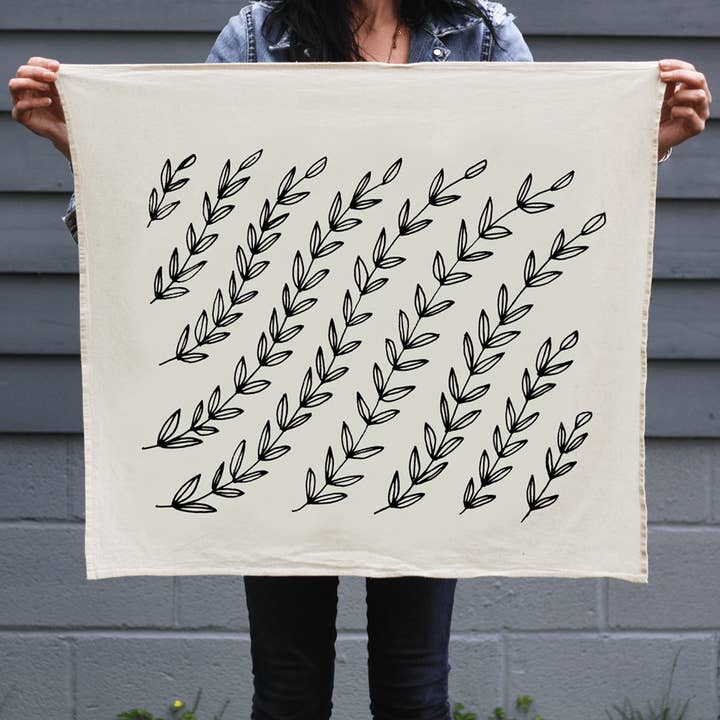 Vines | Organic Cotton Tea Towel for wholesale by Little Korboose
