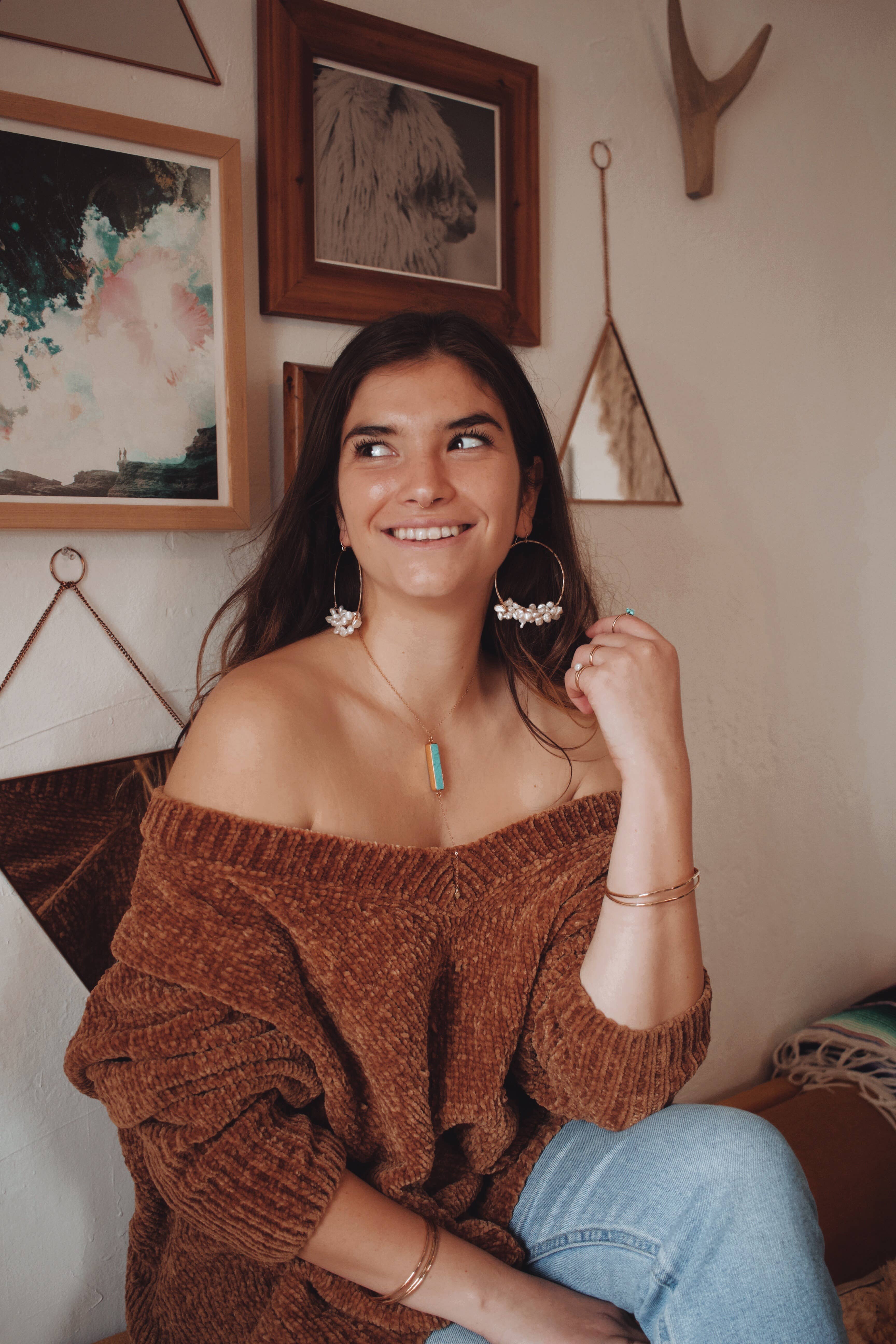 Toasted Jewelry - Wholesale Hoop Earrings - The Tulum Freshwater Keshi Pearl Hoops1