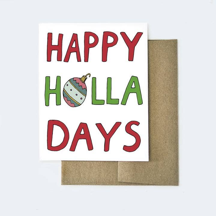 Aviate Press - Wholesale Christmas Card - Holla Days Christmas Card