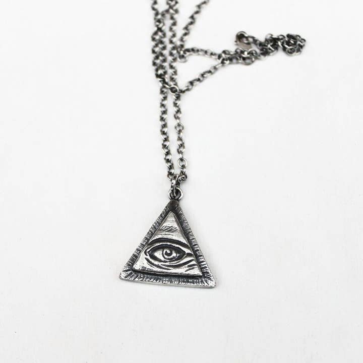 Silber Halskette mit allsehendem Auge für den Großhandel von Ivy & Gold Handcraft