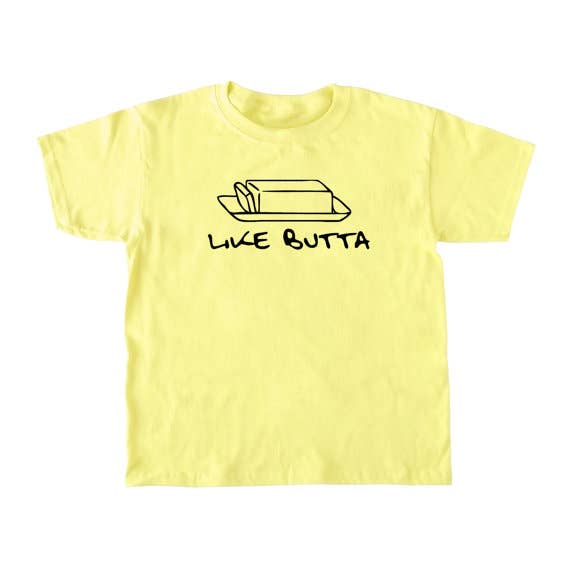 Bad Pickle Tees - Wholesale Screen Printed T-Shirt - Kids - Like Butta Kid's Shirt | Yellow