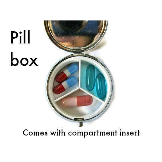Unique Art Pendants - Wholesale Pill Organizer - Underside Peony Case pillbox pill box1