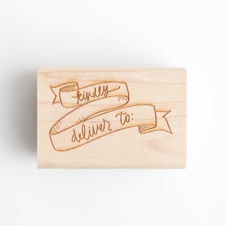 Paper Sushi - Wholesale Rubber/Decorative Stamp - Kindly Deliver To Banner Rubber Stamp