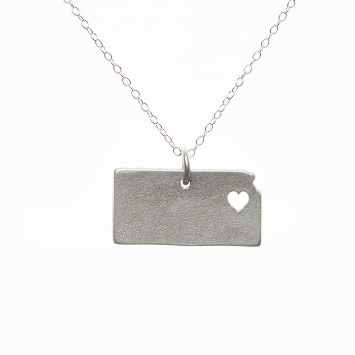 STERLING ZILVEREN KANSAS KETTING voor wholesale door Precious Metal Prints