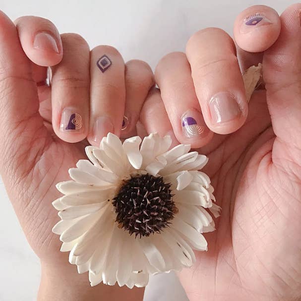 PAPERSELF - Wholesale Temporary Tattoo - Geo Blue Temporary Tattoos Stickers