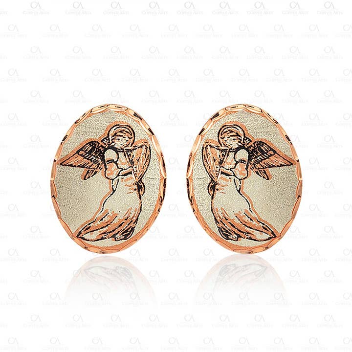 SL 65 Angel Stud Earrings SL-65 for wholesale by COPPER ARTS INC.