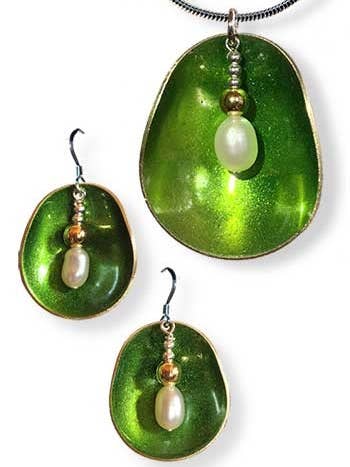 Halbschalen-Set - Grün für den Großhandel von LeDanse Limited Edition Jewelry