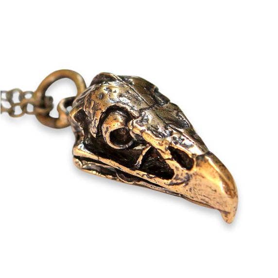 Collier Vautour crâne - Bronze pour la vente par Moon Raven Designs
